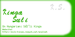 kinga suli business card